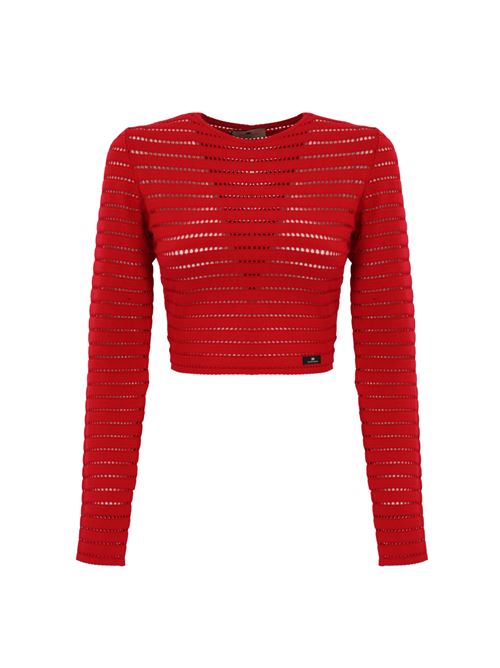 Top in maglia traforata Red passion Elisabetta Franchi | MK66T52E2CG5